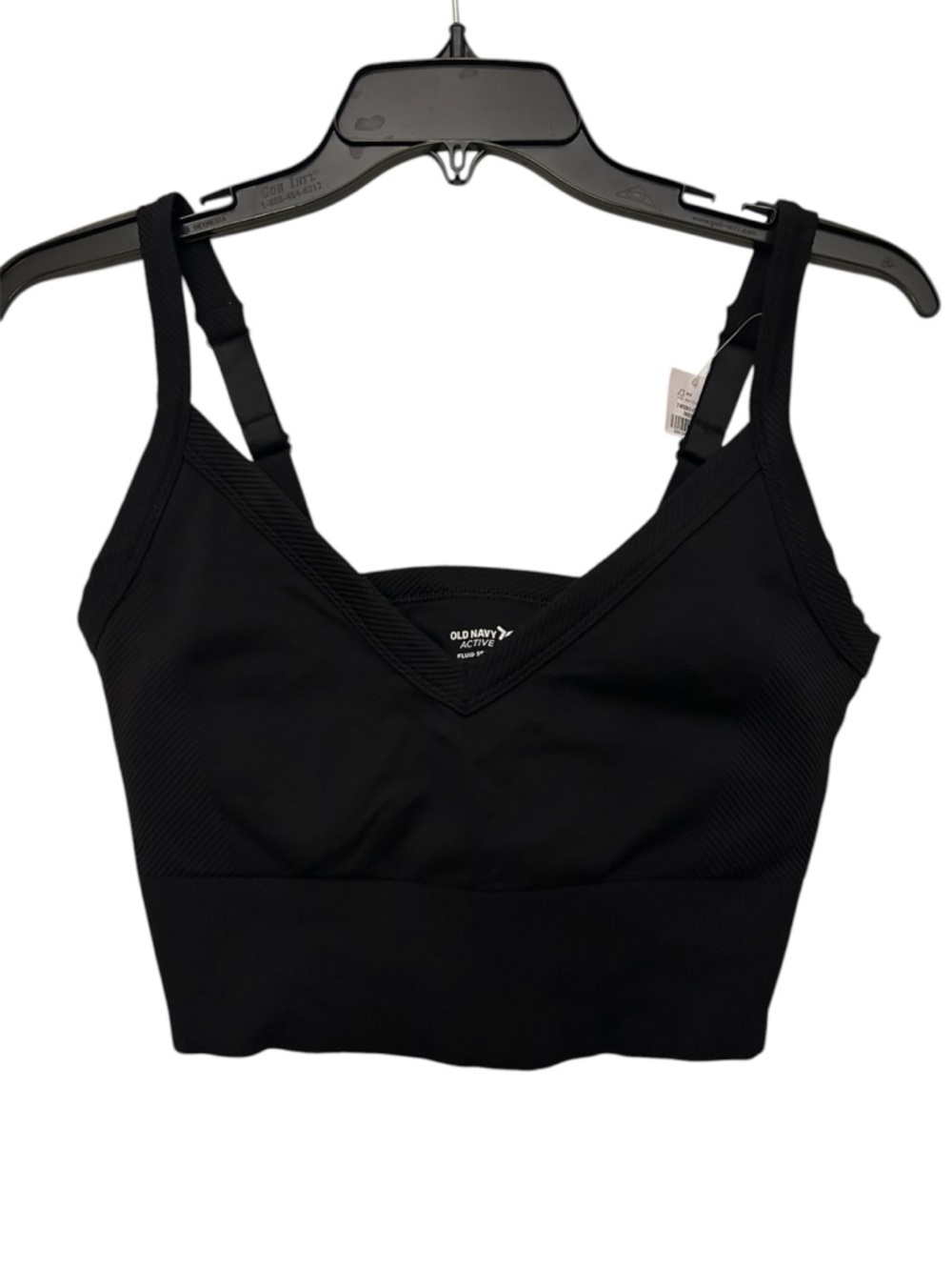 Old Navy Active Fluid Seamless
Longline Sports Bra Black
Large Padded